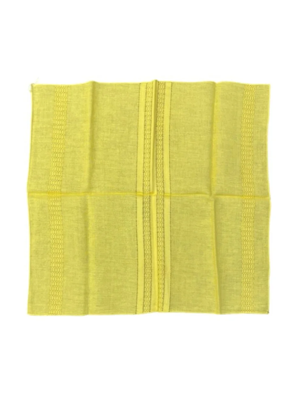VTG Linen Cloth Napkins Set of 12 Butter Yellow (READ) 16